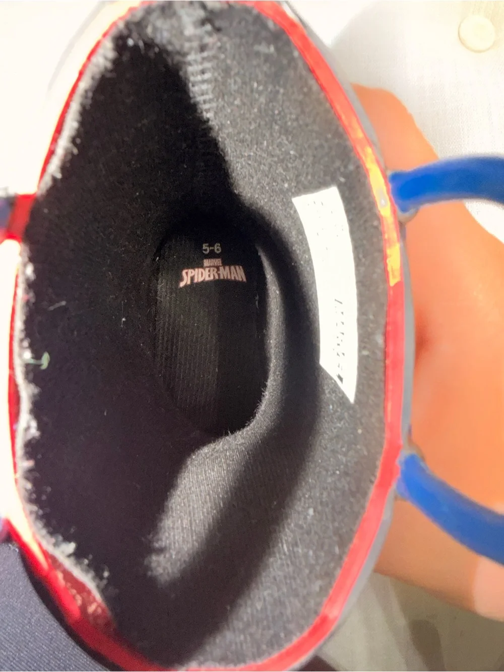 Spiderman black and red kids slipper